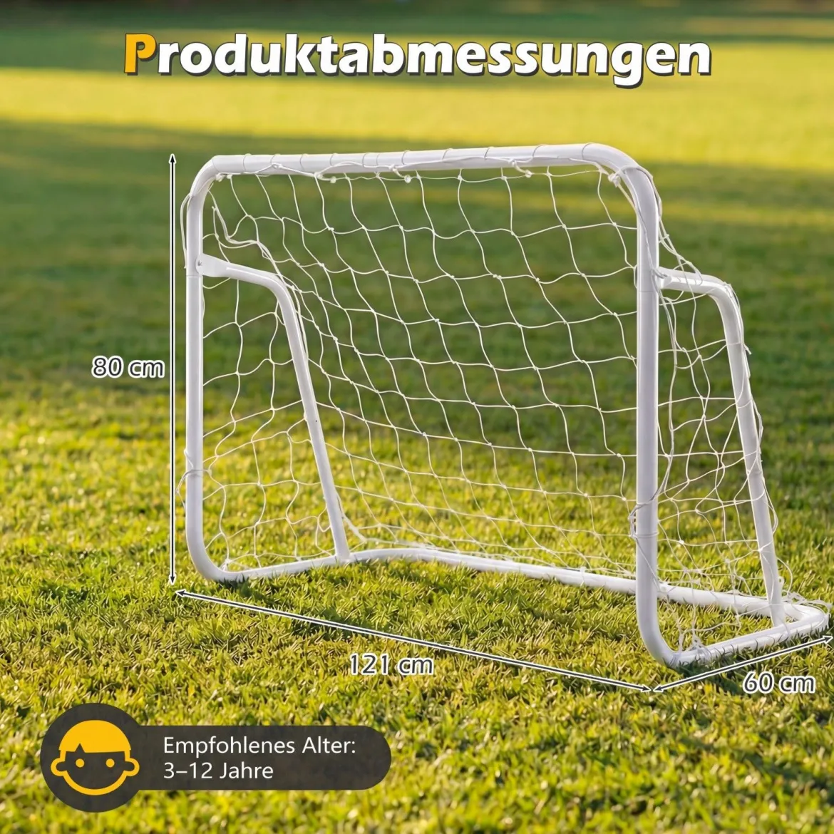 Fußballtor mit Hochfestem Netz & Metallrahmen Garten Wetterfeste Fussballtore für Kinder & Erwachsene