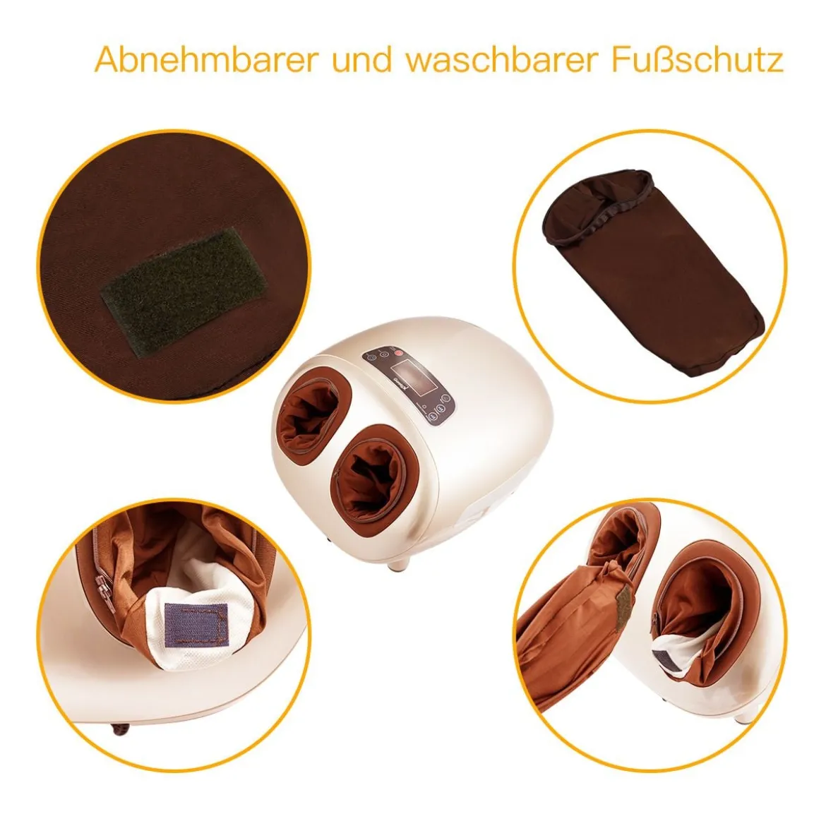 Fußmassage Elektrische Shiatsu Fußmassagegerät inkl. 5 Massagetypen 45 x 37 x 30 cm