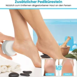 Fuß-Massagegerät Fussbad Fussbadewanne mit abnehmbarem Pediküre-Stein 1-stündiger automatischer Abschaltung Blau
