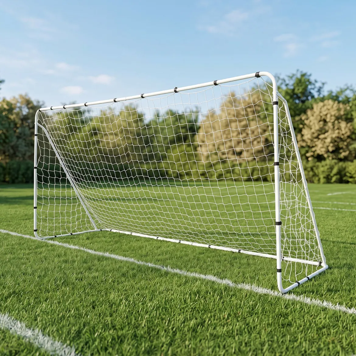 Fussballtor 367 x 124 cm Fußballtor mit Metallrahmen für Kinder ab 3 Jahren und Jugendliche
