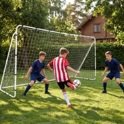 Fussballtor 367 x 124 cm Fußballtor mit Metallrahmen für Kinder ab 3 Jahren und Jugendliche