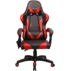 Gaming Stuhl Ergonomisch Racing Schreibtischstuhl Drehstuhl Chefsessel Bürostuhl Rot