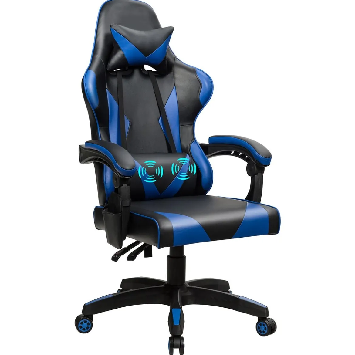 Gaming Stuhl Ergonomisch Racing Schreibtischstuhl Drehstuhl Chefsessel Bürostuhl Blau