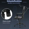 Gaming-Stuhl mit Rückenlehne Ergonomisch höhenverstellbar Schwarz
