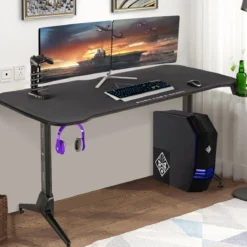 Gaming Tisch Computertisch Spieltisch Schreibtisch höhenverstellbar mit Mauspad