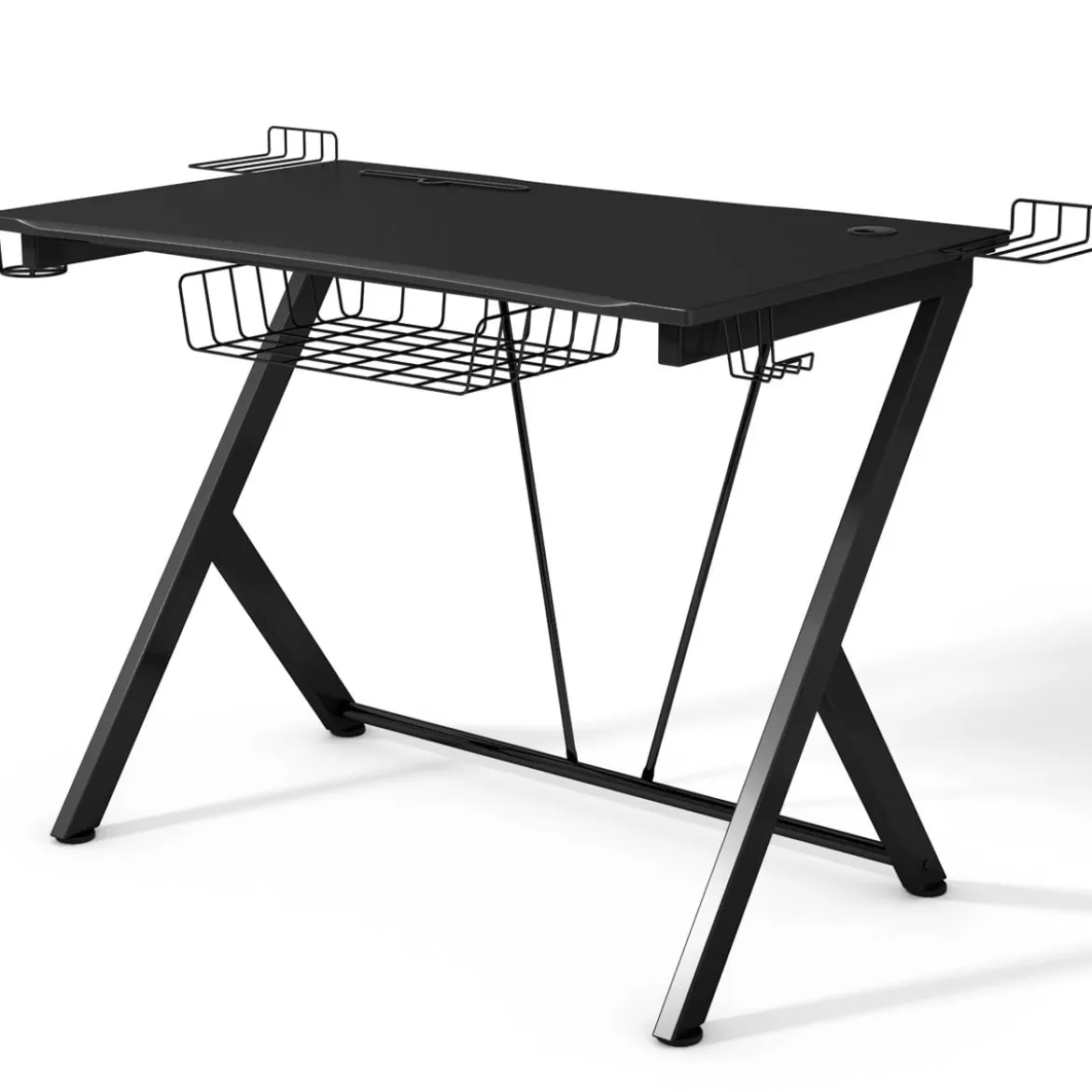 Gaming Tisch Ergonomischer Computertisch Gaming Desk Schwarz 106 x 59,5 x 101,5 cm