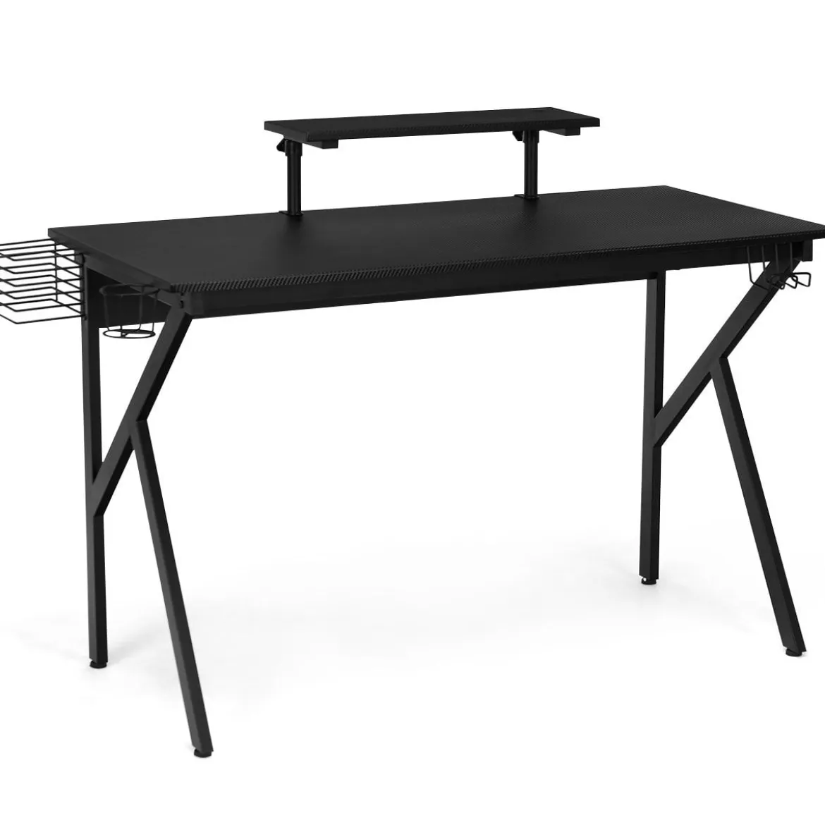 Gaming Tisch Ergonomischer PC Computertisch Schreibtisch Schwarz