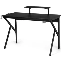Gaming Tisch Ergonomischer PC Computertisch Schreibtisch Schwarz
