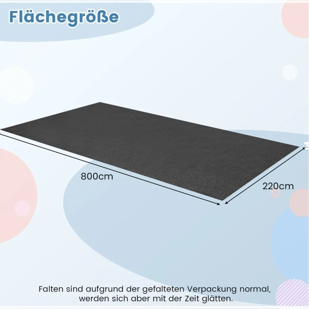 Garage Bodenmatte 800 x 220 cm Auto Ölauffangmatte Ölmatte rutschfest & wasserdicht