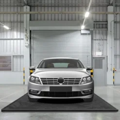 Garagenmatte Auto 550 x 240 cm Ölmatte Garage Ölauffangmatte rutschfest & wasserfest Schwarz