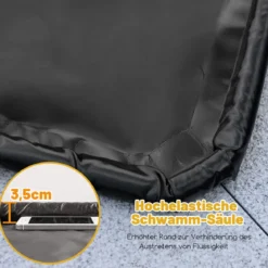 Garagenmatte Auto 550 x 240 cm Ölmatte Garage Ölauffangmatte rutschfest & wasserfest Schwarz