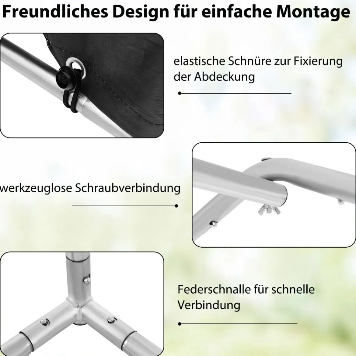 Garagenzelt 160 x 218 x 164 cm Gerätehaus Wasserdicht mit Metallrahmen Grau/Dunkelgrau