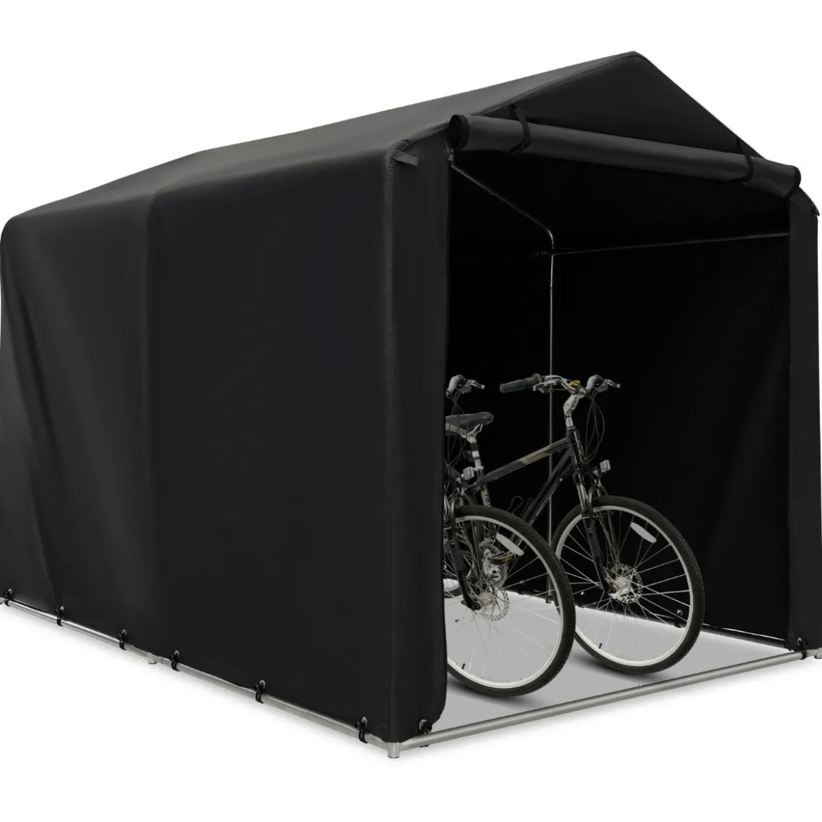 Garagenzelt 160 x 218 x 164 cm Gerätehaus Wasserdicht mit Metallrahmen Grau/Dunkelgrau