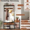 Garderobenständer mit Schuhbank & 12 Haken & Schublade & Ablage Garderobe Eingangsbank