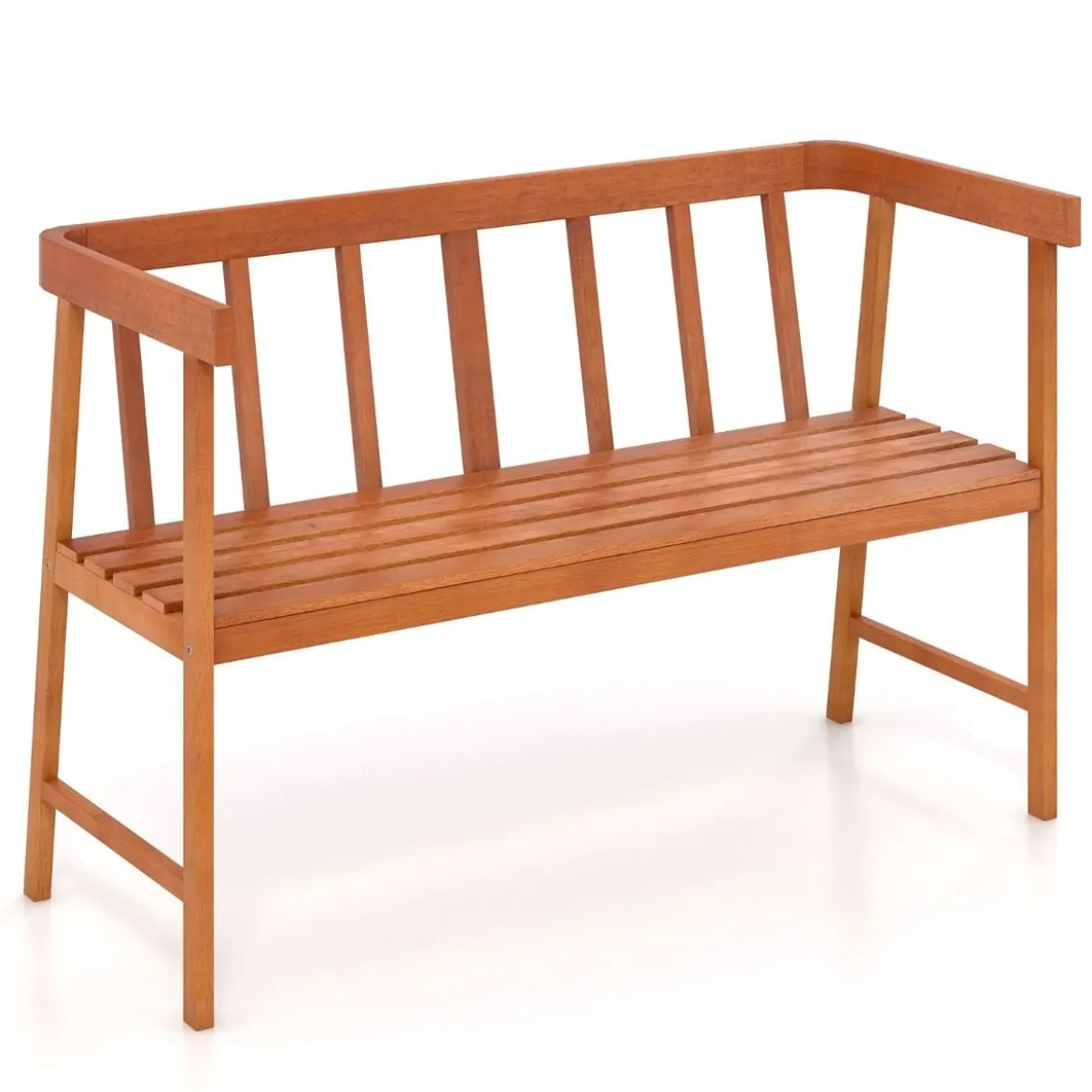 Gartenbank aus Akazienholz Sitzbank bis 360kg belastbar 2 Sitzer Holzbank 110x46x72cm