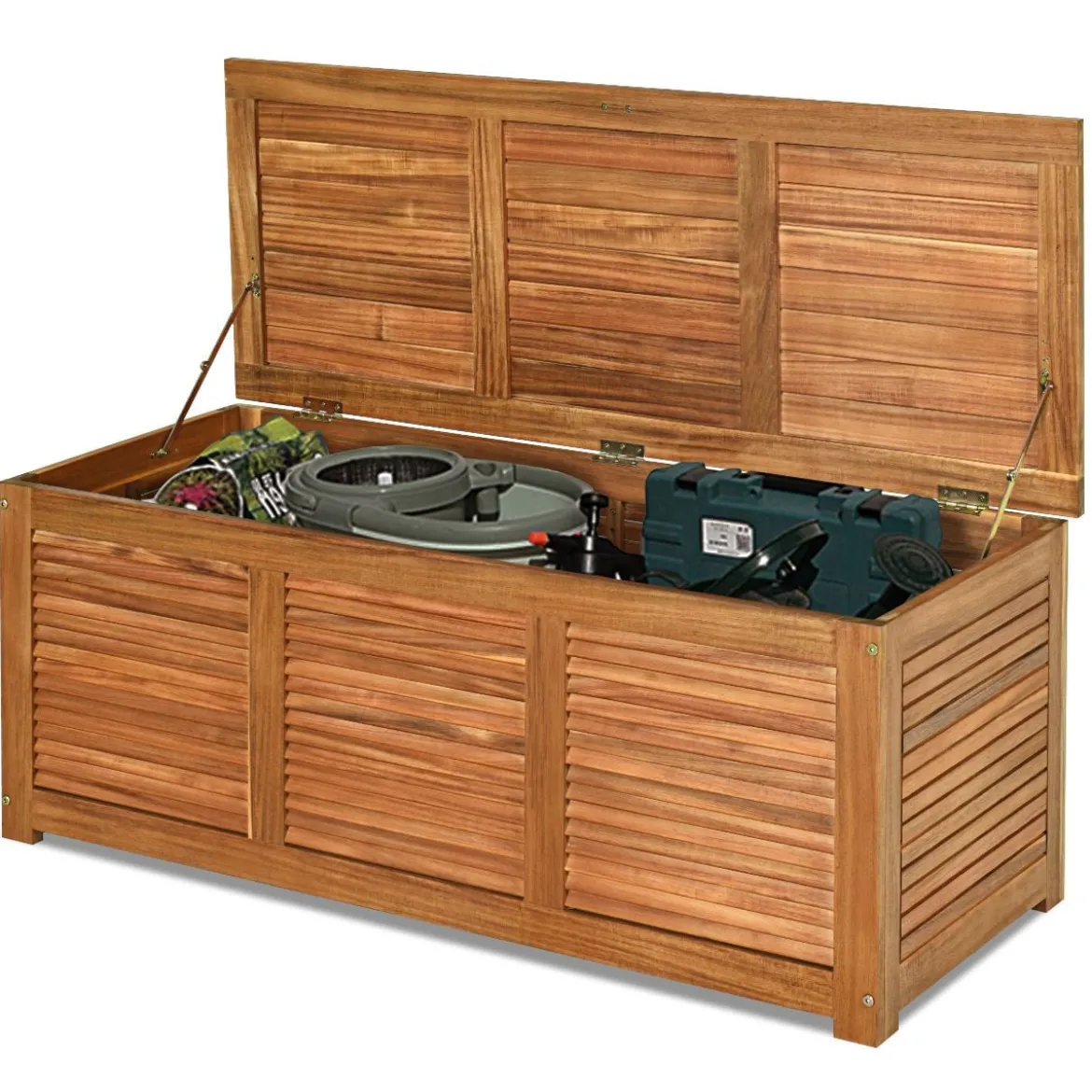 Gartenbox Aufbewahrungsbox für Garten und Hinterhof Akazienholz 120x45x45cm