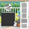 Gartenbox mit 114 L Kapazität abschließbarem Deckel & integrierten Griffen Schwarz