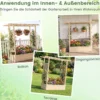 Gartenhochbeet mit Rankgitter freistehender Pflanzkasten aus Fichtenholz mit Hängedach Natur