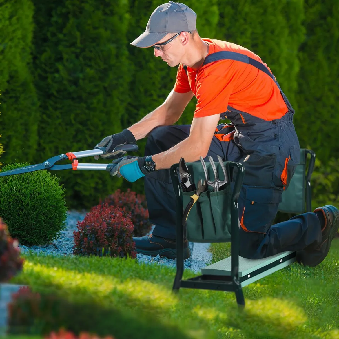 Garten Kniebank Gartenhocker Arbeitshocker für Gartenarbeit Knieschutz