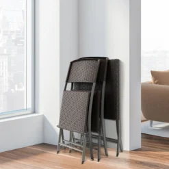 Gartenmöbel-Set 3-Teiliges Bistro-Set aus Weidengeflecht Braun