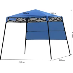Gartenpavillon Gartenzelt mit Tasche tragbares Partyzelt 181x181x210cm Blau