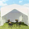 Gartenpavillon 3x9m Partyzelt Gartenzelt UV-Schutz Zelt weiß