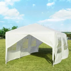 Gartenpavillon 3x9m Partyzelt Gartenzelt UV-Schutz Zelt weiß