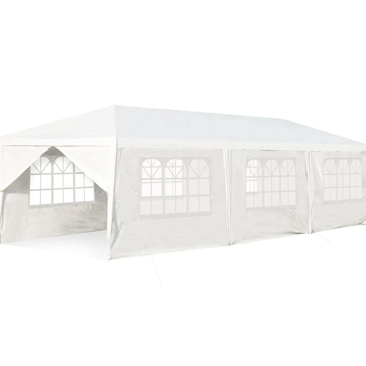 Gartenpavillon 3x9m Partyzelt Gartenzelt UV-Schutz Zelt weiß