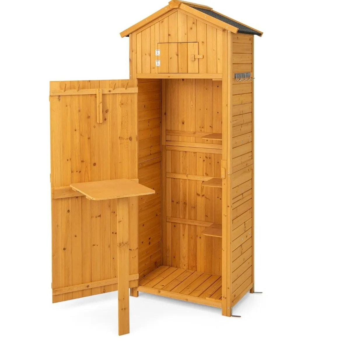 Gartenschuppen Geräteschrank für den Außenbereich 75 x 50 x 180,5 cm Natur