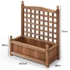 Gartenspalier Blumenkasten mit Rankgitter Massivholz-Pflanzgefäß 64,5 x 28 x 75 cm Dunkelbraun