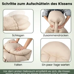 Gartenstuhlauflagen Hochlehner 125 x 59 x 10 cm Stuhlkissen Beige