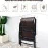 Gartenstuhl Polyrattan Klappstuhl mit 5-Fach Verstellbarer Rückenlehne 69 x 58 x 85 - 112 cm