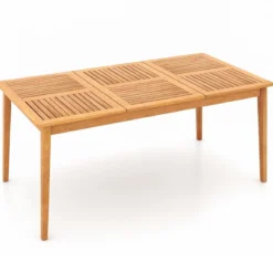 Gartentisch Akazienholz 170 x 90 cm großer Terrassentisch für 6 Personen Natur