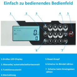 Geldzähler mit Echtheitsprüfung Banknotenzähler Geldscheinzähler für Euro