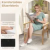 Gepolsterter Sessel mit Armlehnen & Atmungsaktivem Polyestergewebe Akzentstuhl Beige