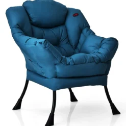 Gepolsterter Sessel mit Armlehnen & Seitentasche Relaxsessel Loungesessel Fernsehsessel