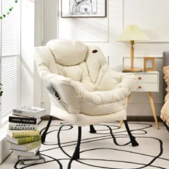 Gepolsterter Sessel mit Armlehnen & Seitentasche Relaxsessel Loungesessel Fernsehsessel