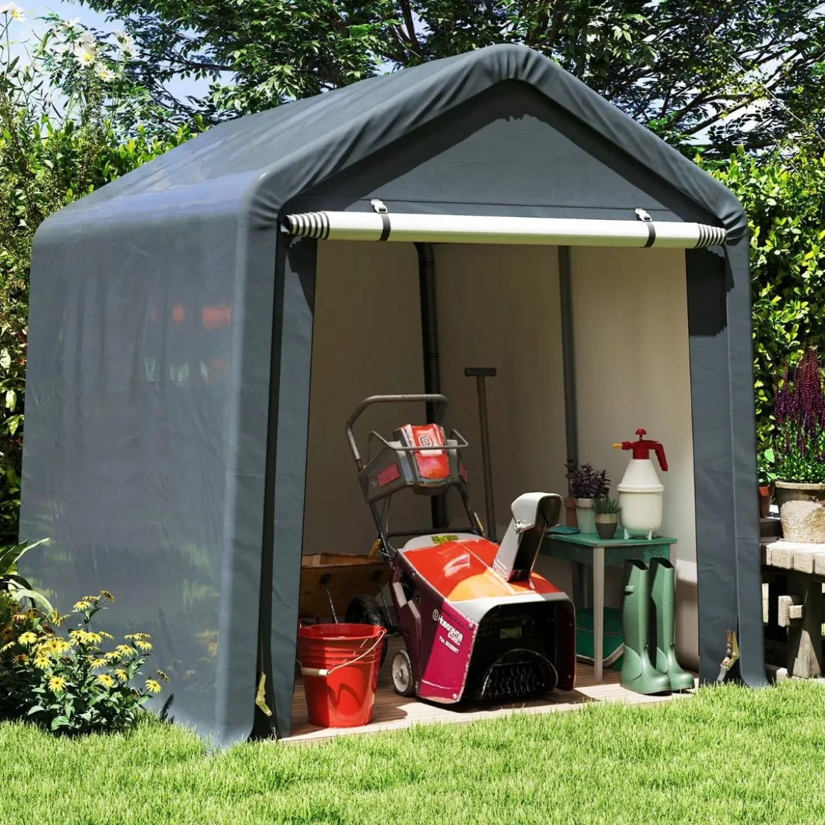 Gerätehaus Fahrradgarage Geräteschuppen Zeltgarage Garagenzelt Lagerzelt 195 x 240 x 214 cm