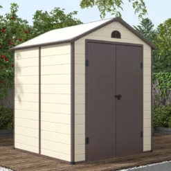 Geräteschuppen für den Außenbereich Gartengeräteschrank mit Lüftungsschächten Gerätehaus
