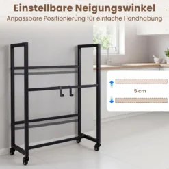 Getränkekistenregal Flaschenregal mit Ablage & Zugriff für 4 Kisten 72 x 32 x 89,5 cm