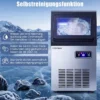 Gewerbliche Eiswürfelmaschine für Kau-Eis aus Edelstahl 41kg/24 Std. Freistehende Maschine mit Timer