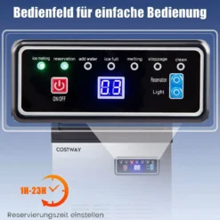 Gewerbliche Eiswürfelmaschine für Kau-Eis aus Edelstahl 41kg/24 Std. Freistehende Maschine mit Timer