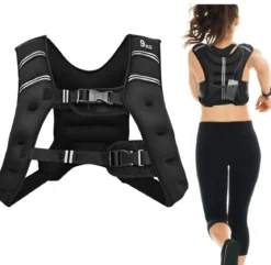 Gewichtsweste Trainingsweste Fitnessweste mit Reflexstreifen&Verstell-Riemen