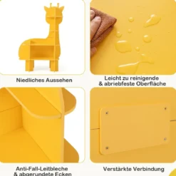 Giraffe Bücherregal für Kinder Spielzeug-Aufbewahrungsorganisator mit offenen Regalen