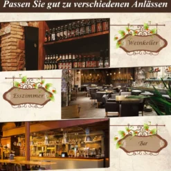 Globus-Weinständer Nautischer Weinständer mit Rollen Weinregal Globus Bar Ø 56 x 93 cm