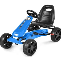 Gokart mit verstellbarem Sitz Racing Gokart mit Pedalen für Kinder 100 x 58,5 x 62 cm Blau