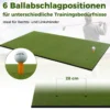 Golf Abschlagmatte 2 Gummi Tees und 2 Ausrichtungsstäbe 6 Abschlagpositionen 152 x 92 cm Dicke 20 mm