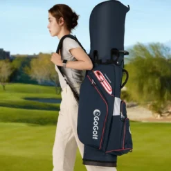 Golfbag Leichtes Golf Cart Bag mit 14 er Unterteilung Wasserabweisende Golftasche Marineblau