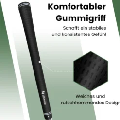 Golf Chipper 89 cm Golfschläger mit Edelstahlkopf & Rutschfester Griff für Rechtshänder Silber