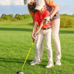 Golf #3 Fairway Holz für Kinder mit Schlägerhaube 34 Zoll 15 Grad Fiberglas-Schaft Golfschläger